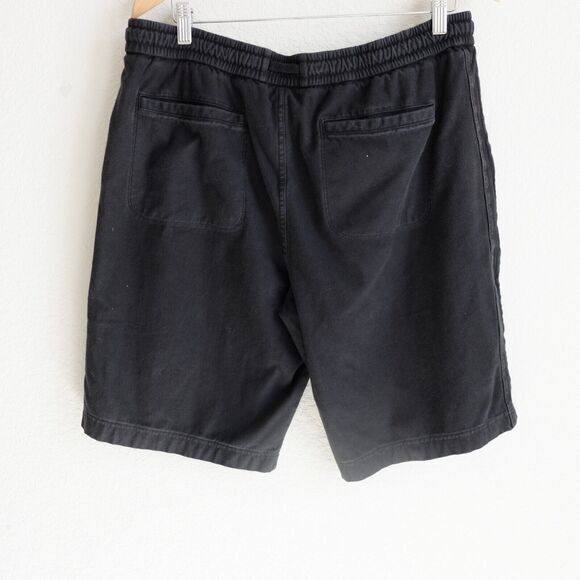 Athleta Farallon Bermuda Shorts Women Sz 16‎ Tall Black  Cotton Knit Drawstring - Picture 4 of 11